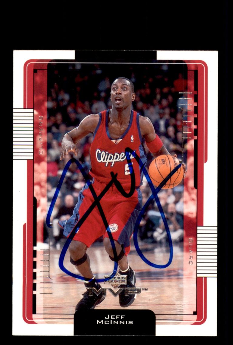 Signed Basketball Card Auto Jeff McInnis 2001-02 Upper Deck MVP #76 Clippers