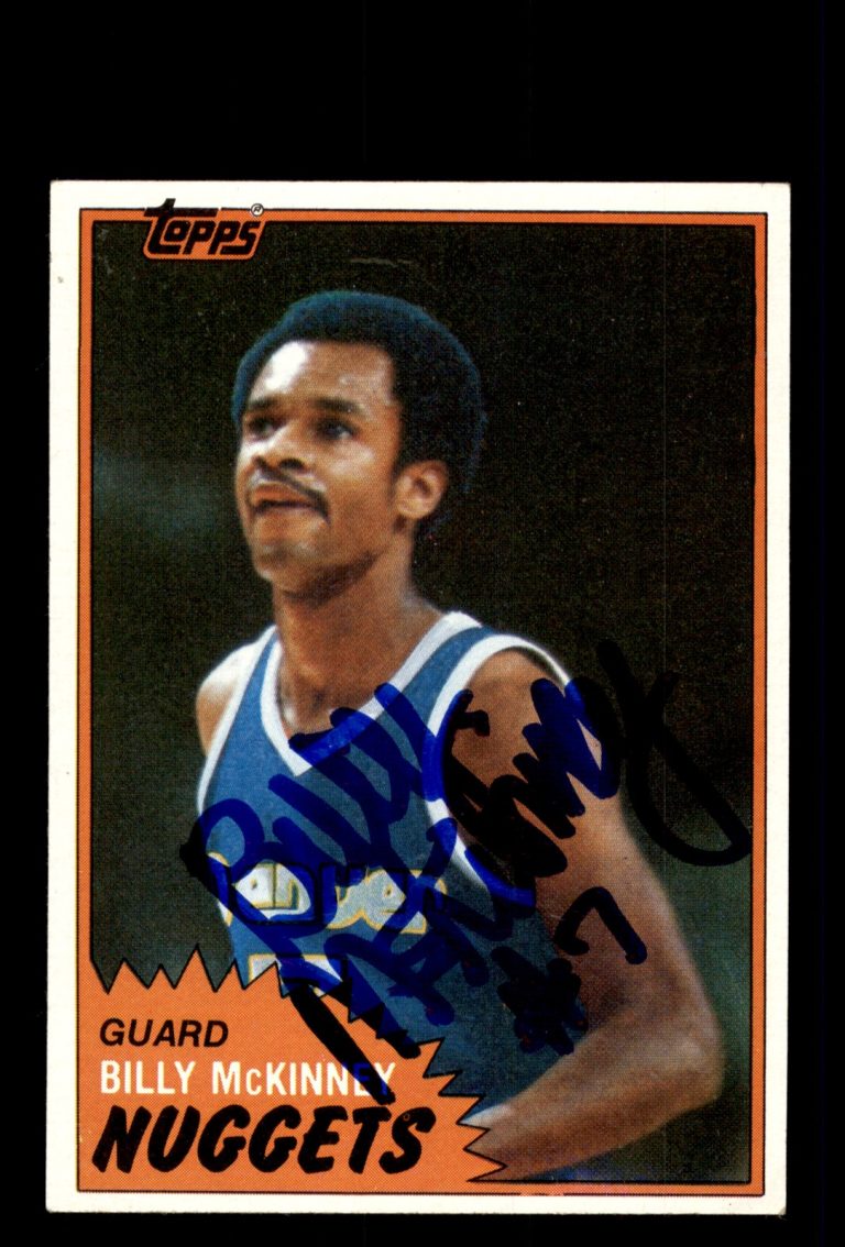Signed Basketball Card Auto Billy McKinney 1981-82 Topps #69 Denver Nuggets