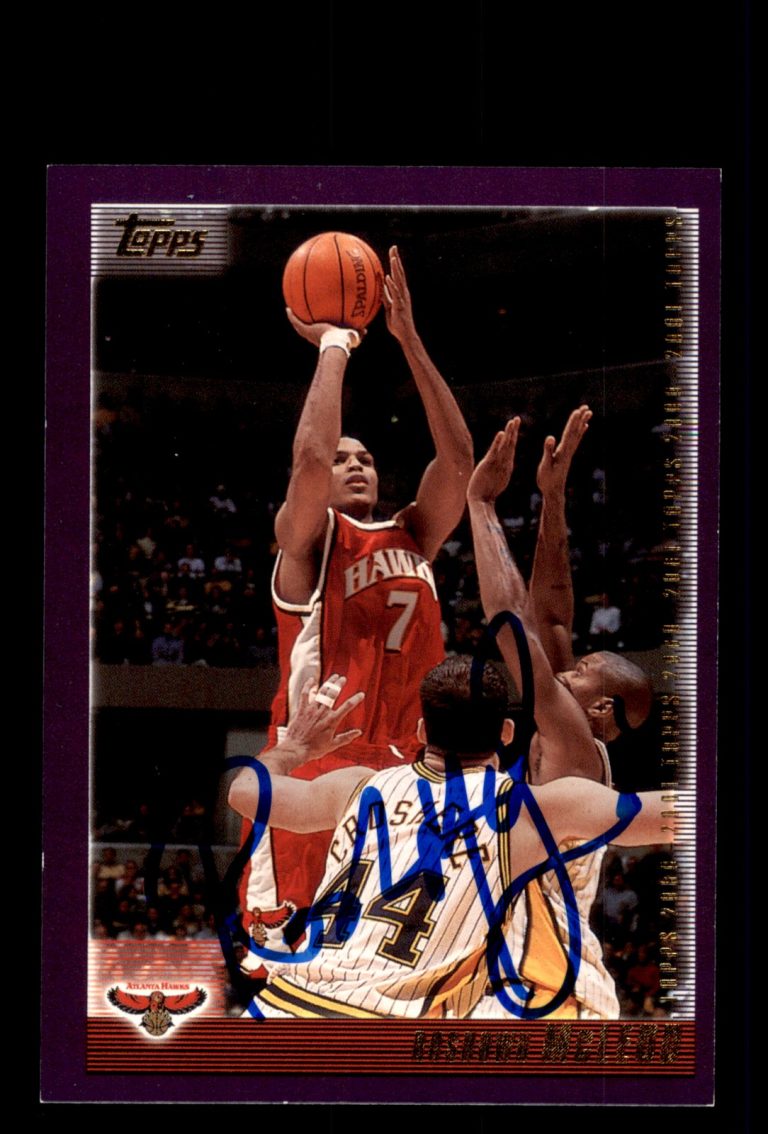 Signed Basketball Card Auto Roshown McLeod 2000-01 Topps #222 Atlanta Hawks