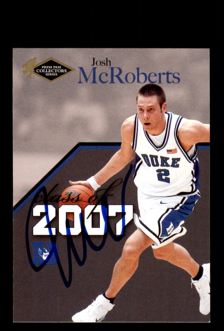 Signed Basketball Card Auto Josh McRoberts 2007 Press Pass CS #25 Duke