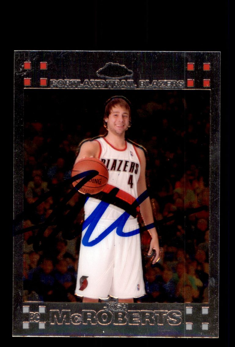 Signed Basketball Card Auto Josh Mcroberts 2007-08 Topps Chrome #121