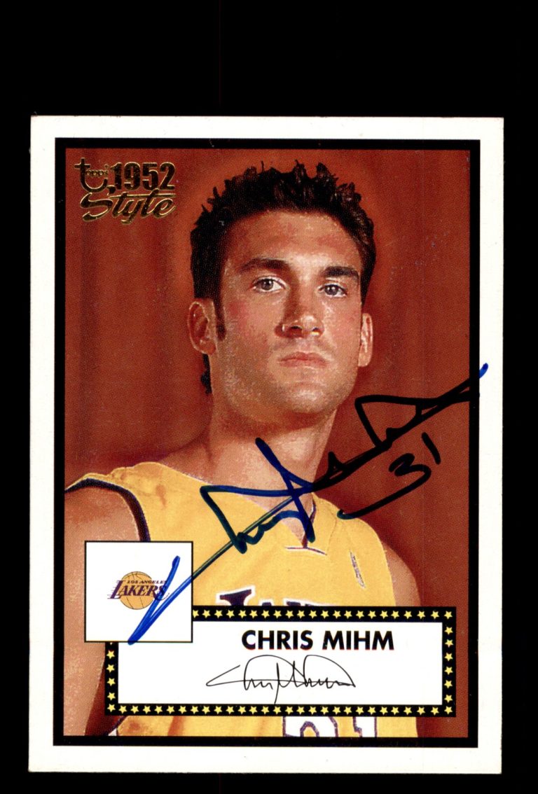 Signed Basketball Card Auto Chris Mihm 2005-06 Topps 1952 Style #10 Lakers