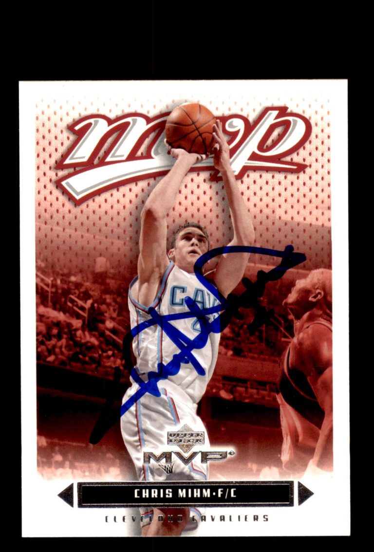 Signed Basketball Card Auto Chris Mihm 2003-04 Upper Deck MVP #25 Cavaliers