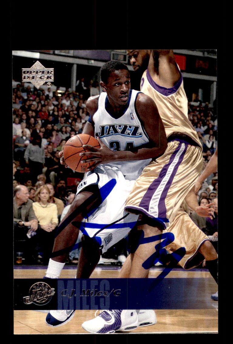 Signed Basketball Card Auto C.J. Miles 2006-07 Upper Deck #192 Utah Jazz