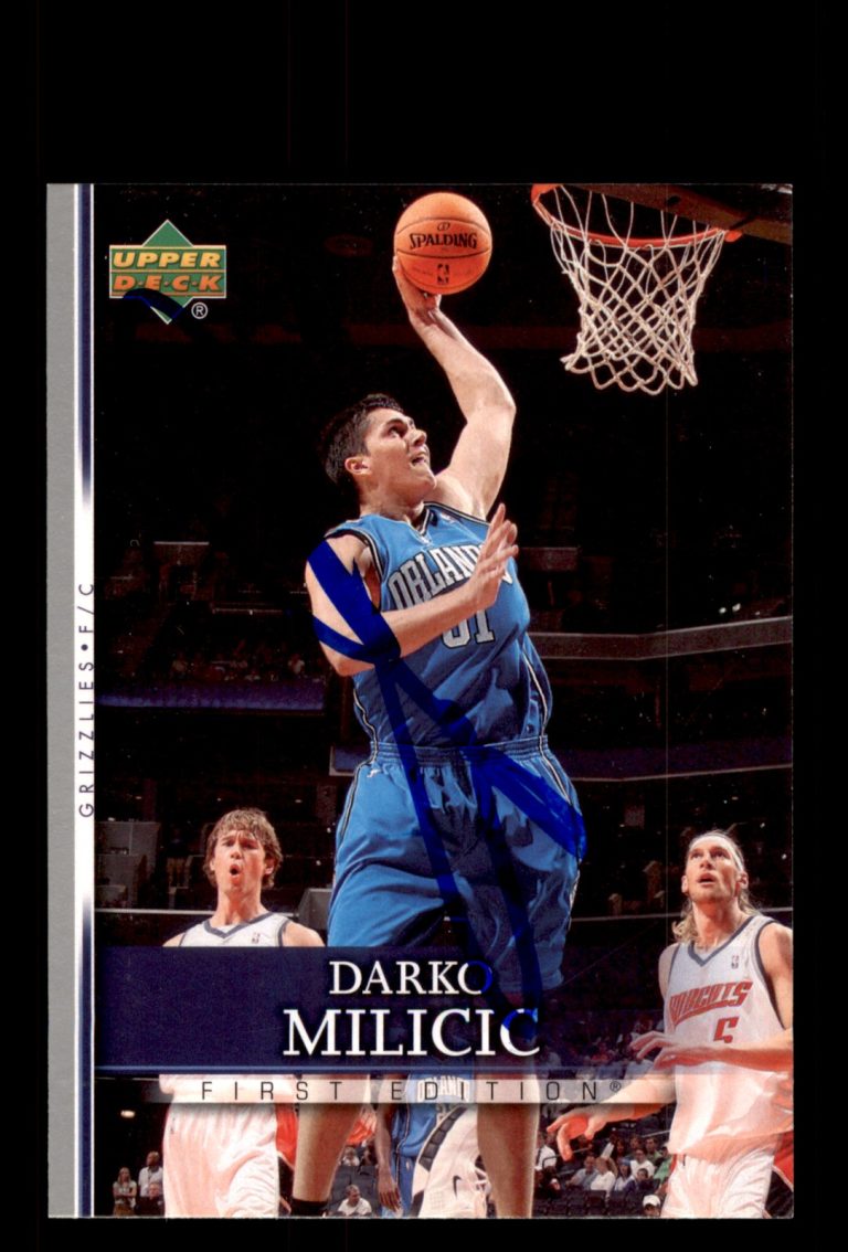 Signed Basketball Card Auto Darko Milicic 2007-08 Upper Deck First Edition #162