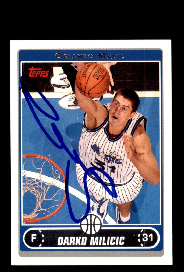 Signed Basketball Card Auto Darko Milicic 2006-07 Topps #78 Orlando Magic