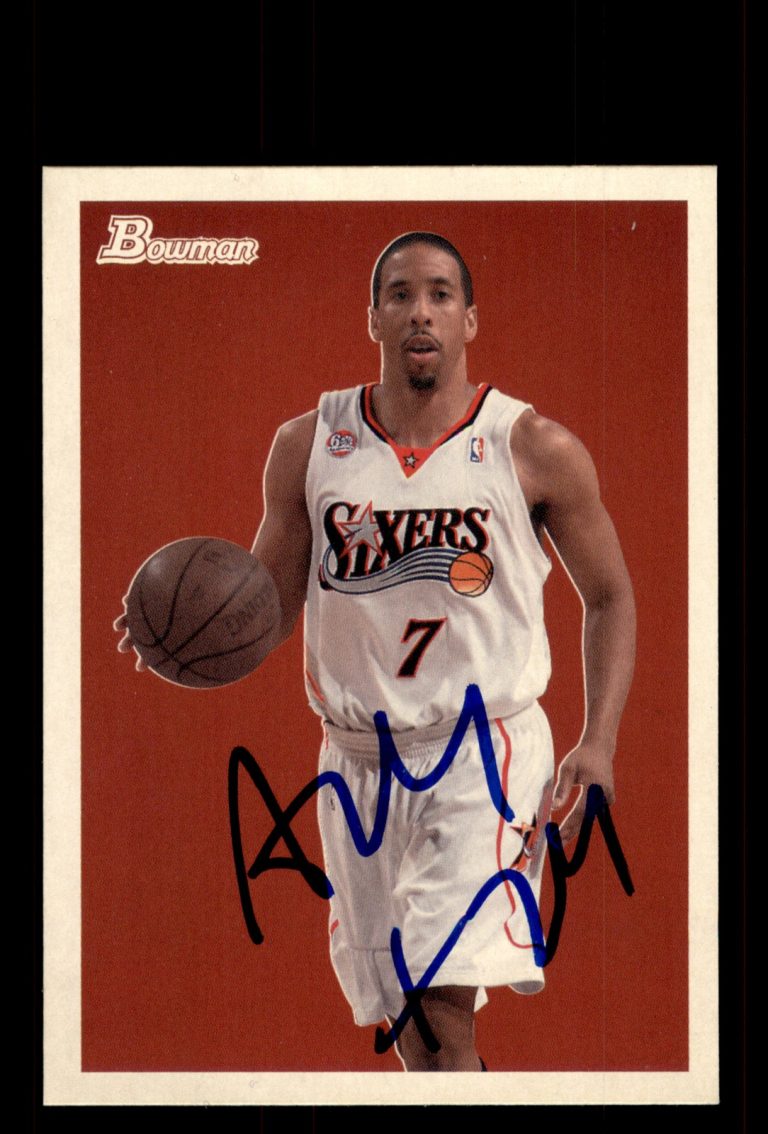 Signed Basketball Card Auto Andre Miller 2009-10 Bowman 48 #61 76ers