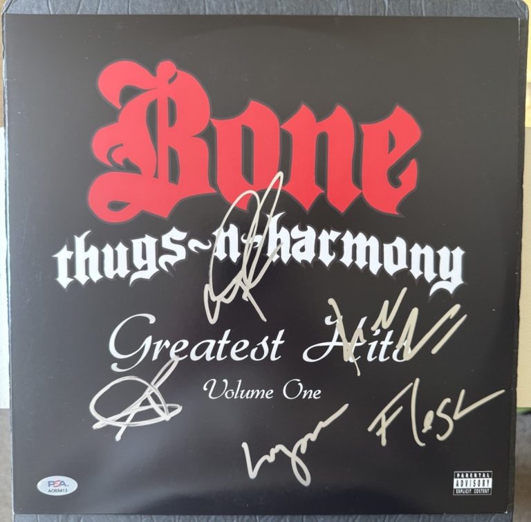 Bone Thugs-N-Harmony Signed Vinyl Greatest Hits PSA/DNA LOA autograph Rap ALL 5