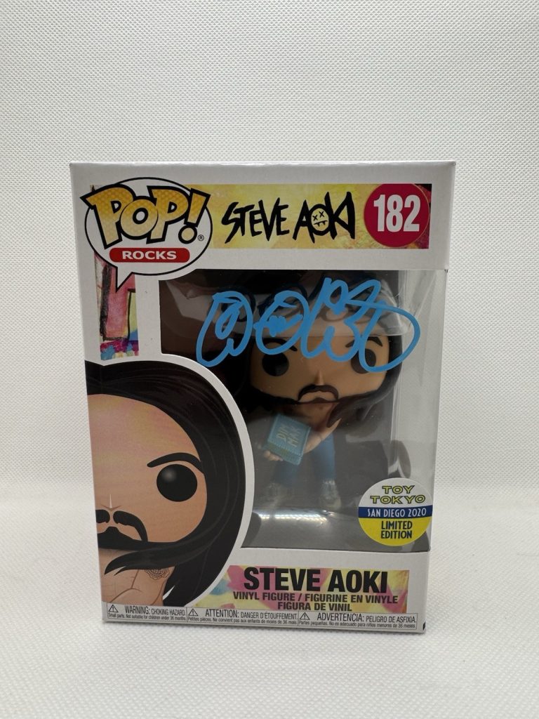 STEVE AOKI SIGNED FUNKO POP JSA COA AUTOGRAPHED ROCKS 182 DJ TOY TOKYO SAN DIEGO