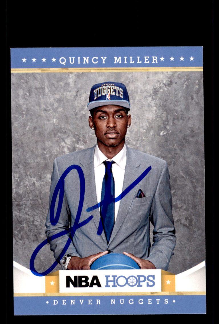 Signed Basketball Card Auto Quincy Miller 2012-13 Hoops #294 Denver Nuggets