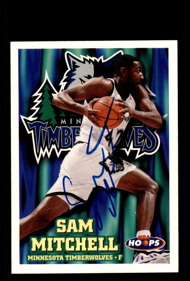 Signed Basketball Card Auto Sam Mitchell 1997-98 Hoops #272 Timberwolves