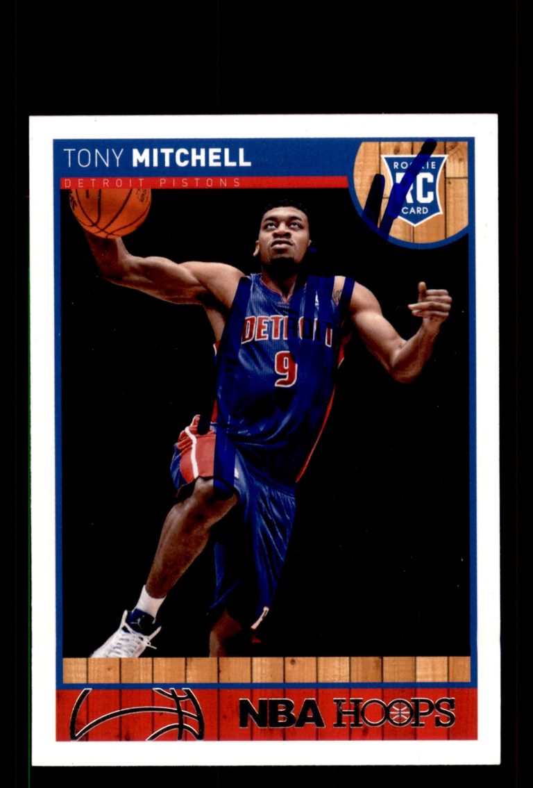 Signed Basketball Card Auto Tony Mitchell 2013-14 Hoops #293 Detroit Pistons