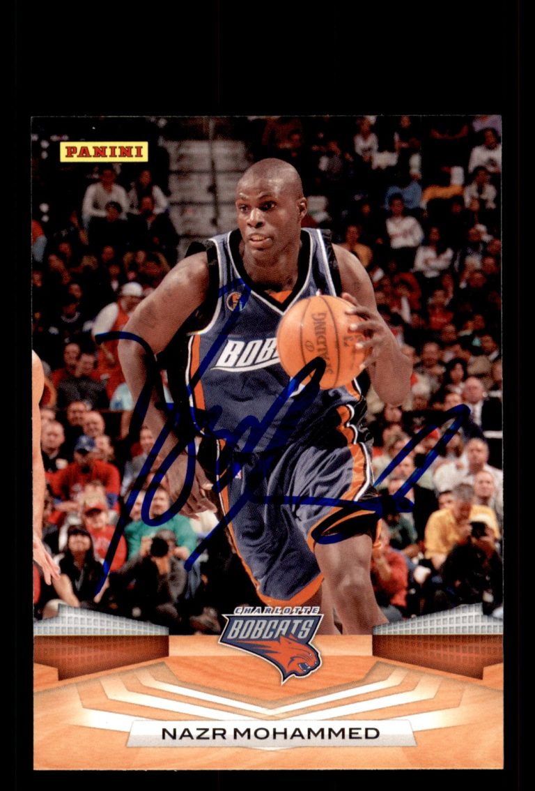 Signed Basketball Card Auto Nazr Mohammed 2009-10 Panini #120 Charlotte Bobcats