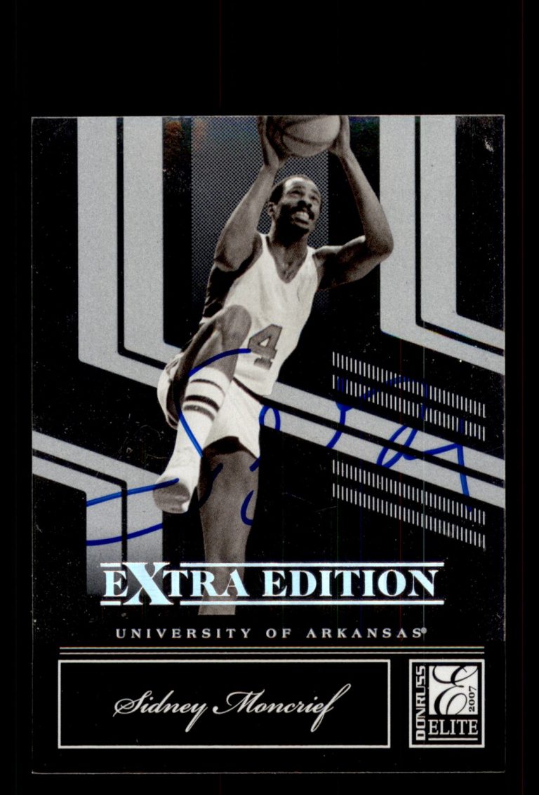 Signed Basketball Card Auto Sidney Moncrief 2007 Donruss Elite Extra Edition #86