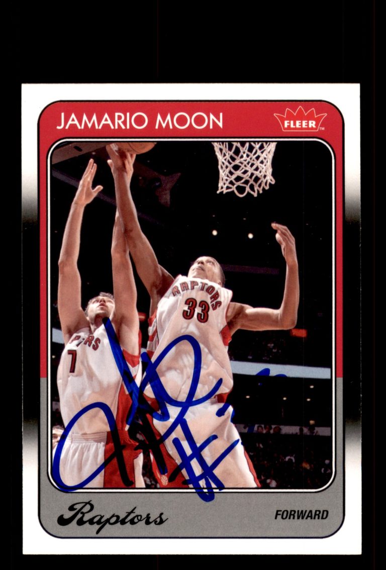 Signed Basketball Card Auto Jamario Moon 2008-09 Fleer #110 Toronto Raptors