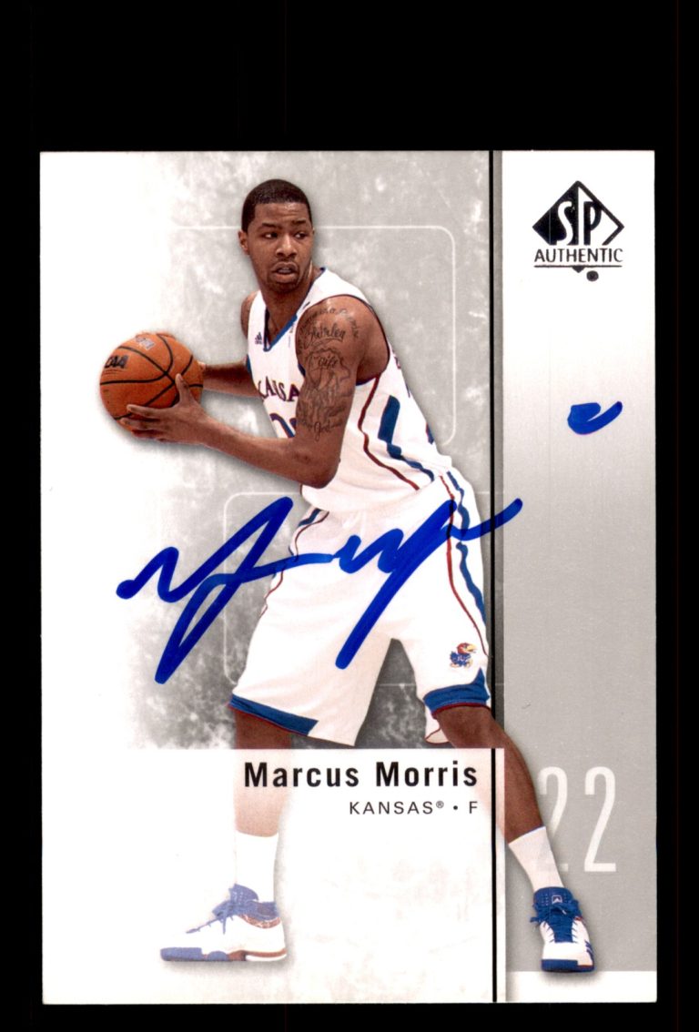 Signed Basketball Card Auto Marcus Morris 2011-12 SP Authentic #31 KU Jayhawks