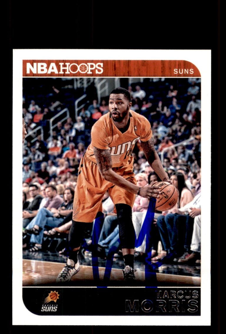 Signed Basketball Card Auto Marcus Morris 2014-15 Hoops #16 Phoenix Suns