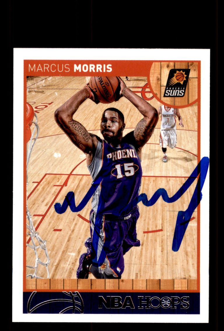 Signed Basketball Card Auto Marcus Morris 2013-14 Hoops #86 Phoenix Suns