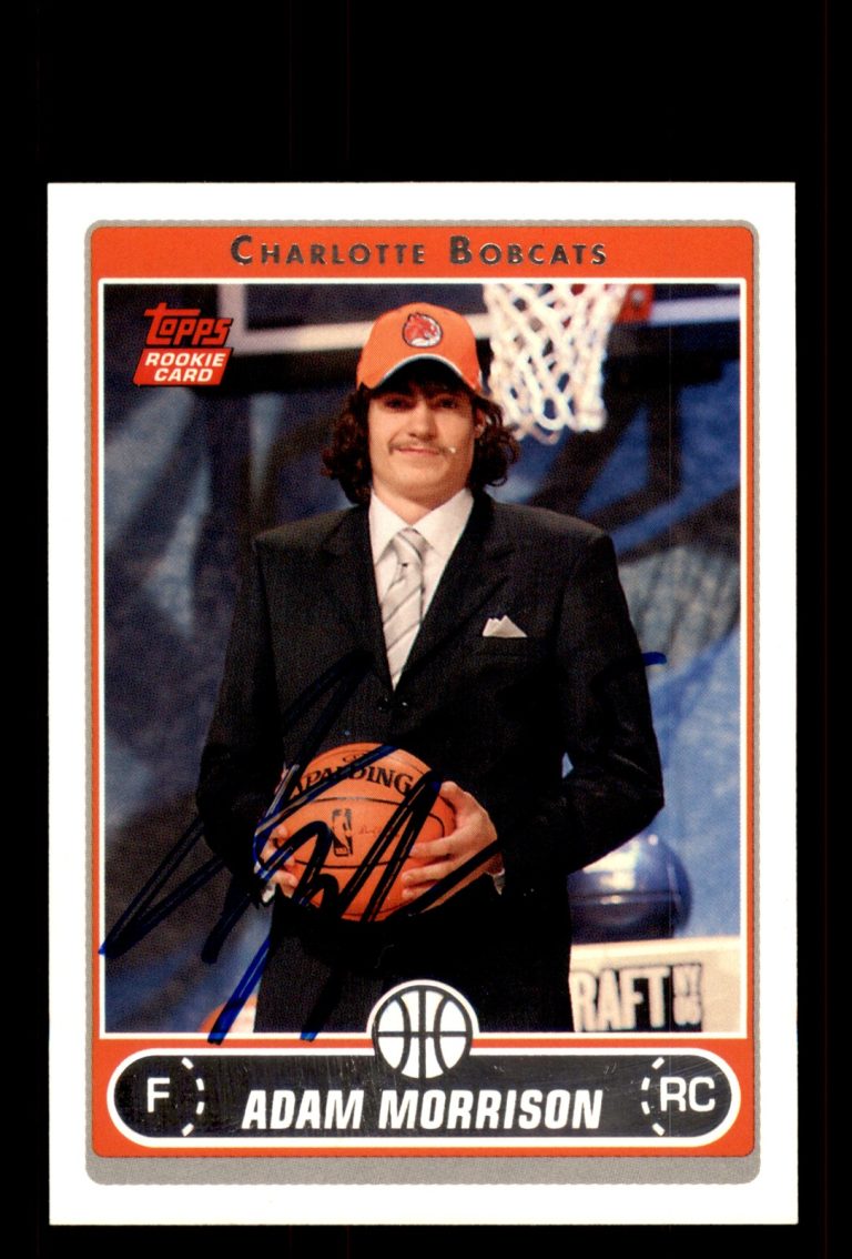 Signed Basketball Card Auto Adam Morrison 2006-07 Topps #216b Charlotte Bobcats