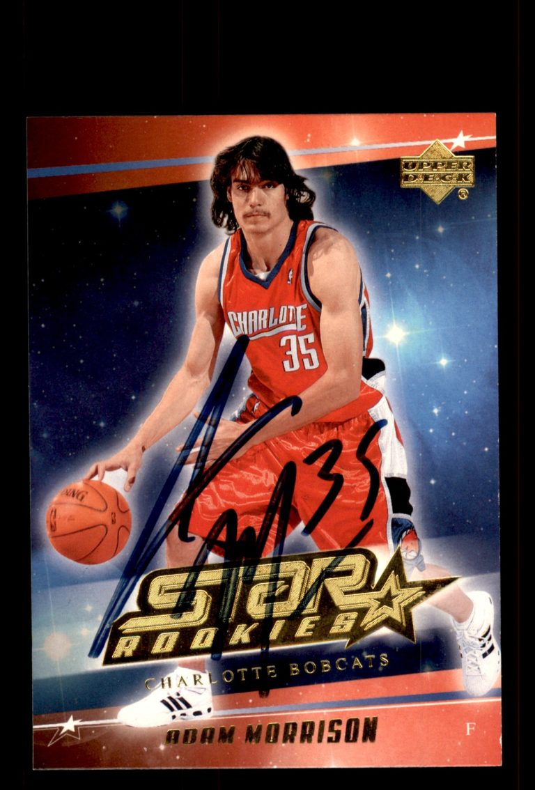 Signed Basketball Card Auto Adam Morrison 2006-07 Upper Deck #203 Bobcats