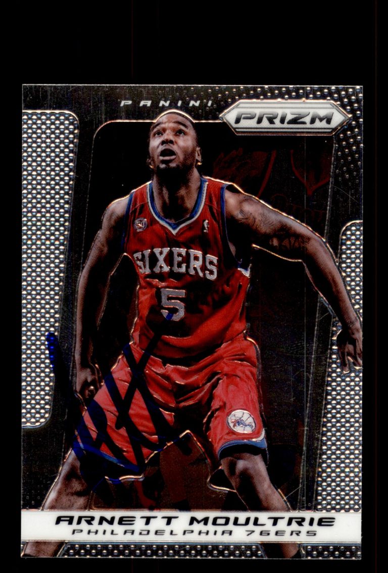 Signed Basketball Card Auto Arnett Moultrie 2013-14 Panini Prizm #132 76ers