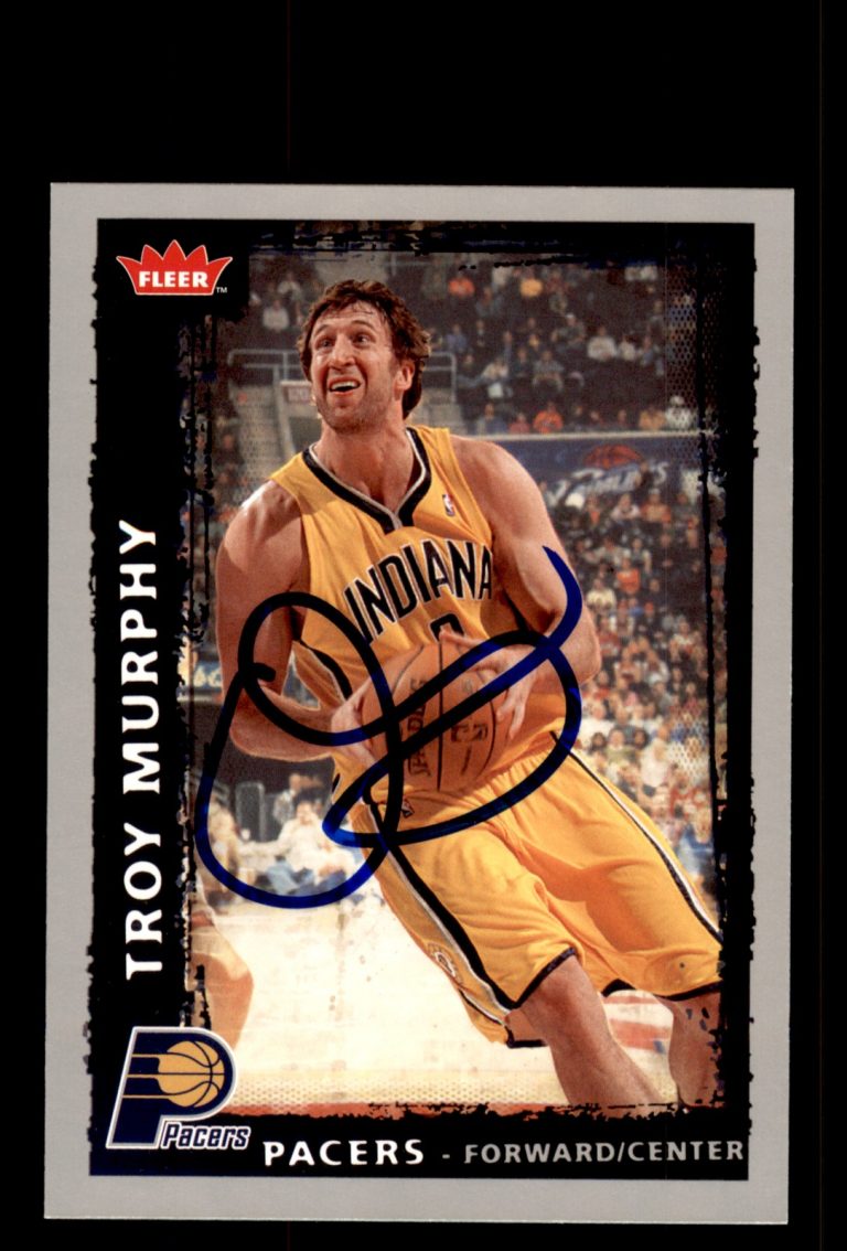 Signed Basketball Card Auto Troy Murphy 2008-09 Fleer #60 Indiana Pacers