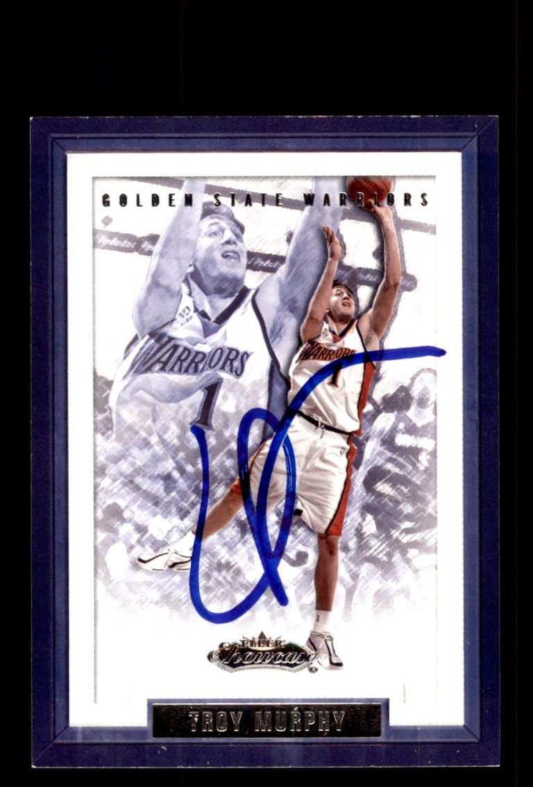 Signed Basketball Card Auto Troy Murphy 2002-03 Fleer Showcase #55 Warriors