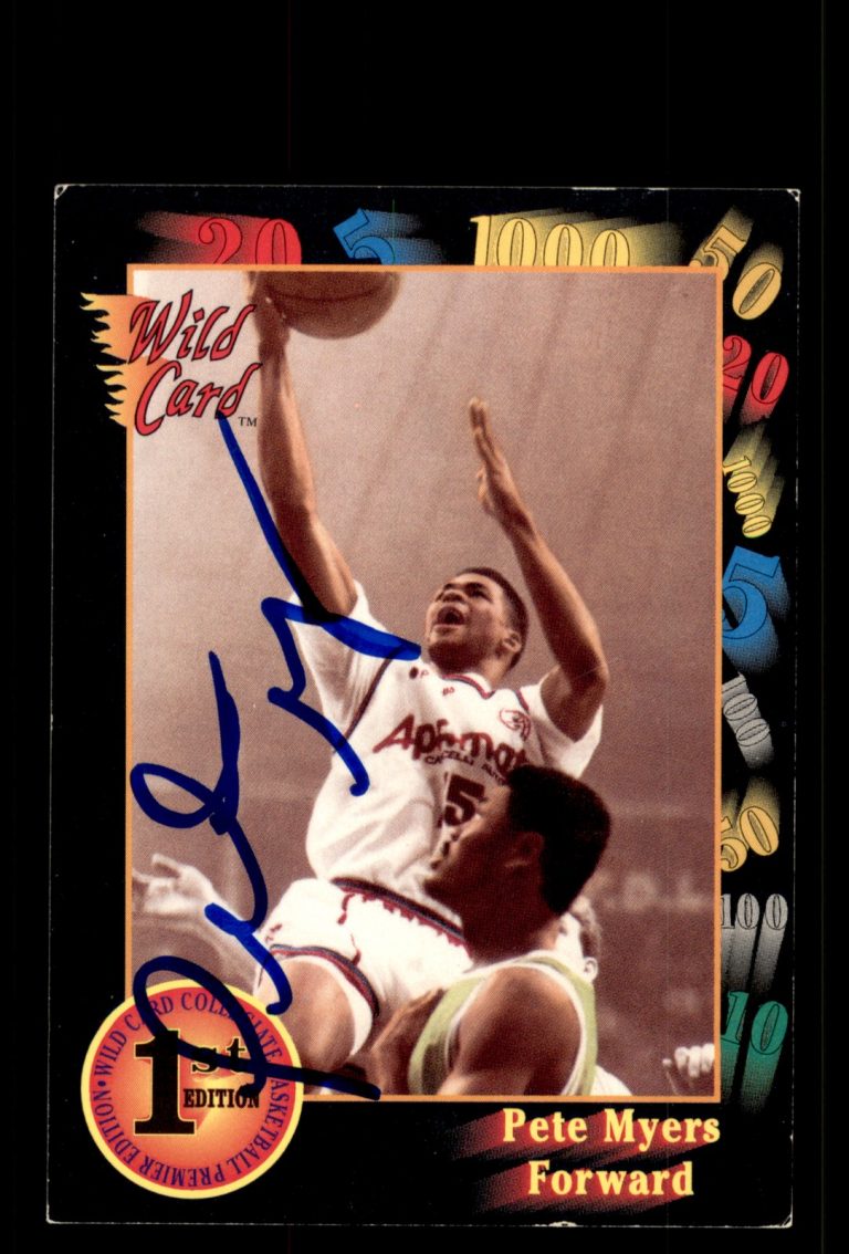 Signed Basketball Card Auto Pete Myers 1991-92 Wild Card #66