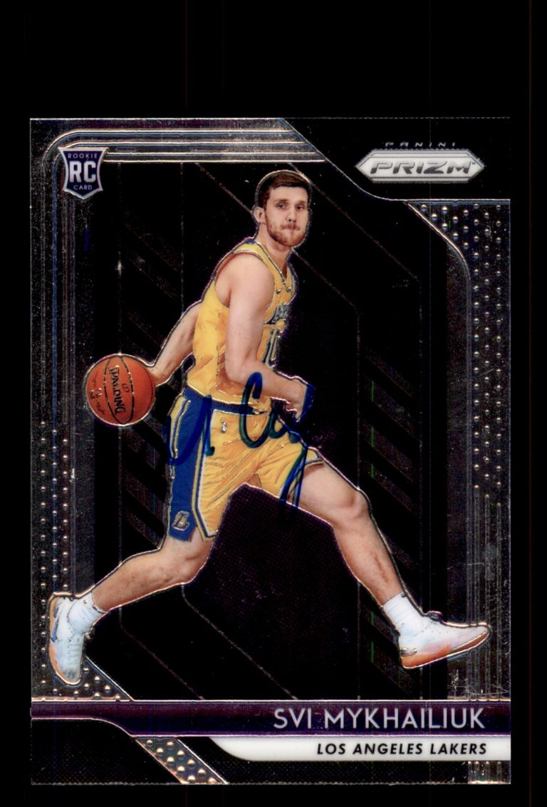 Signed Basketball Card Auto Svi Mykhailiuk 2018-19 Panini Prizm #274 LA Lakers