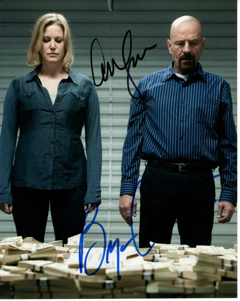 BRYAN CRANSTON and ANNA GUNN Signed Autographed 8x10 BREAKING BAD Photo