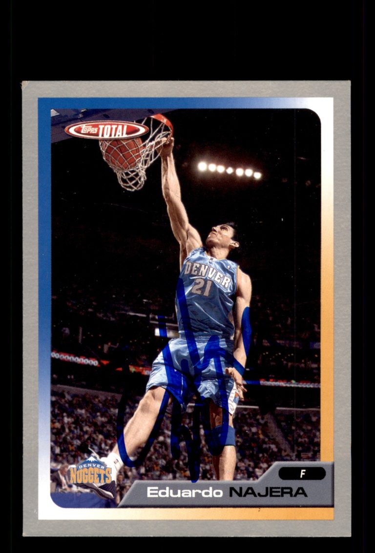 Signed Basketball Card Auto Eduardo Najera 2005-06 Topps Total #194 Silver