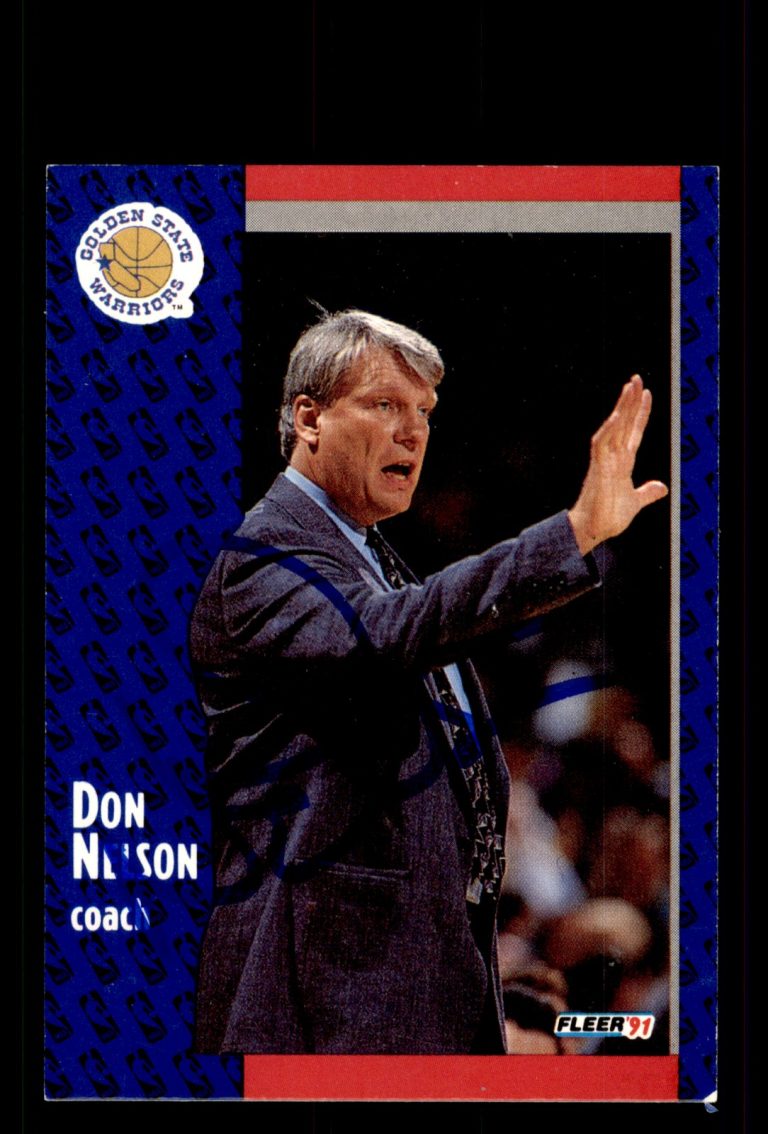 Signed Basketball Card Auto Don Nelson 1991-92 Fleer #70 Golden State Warriors