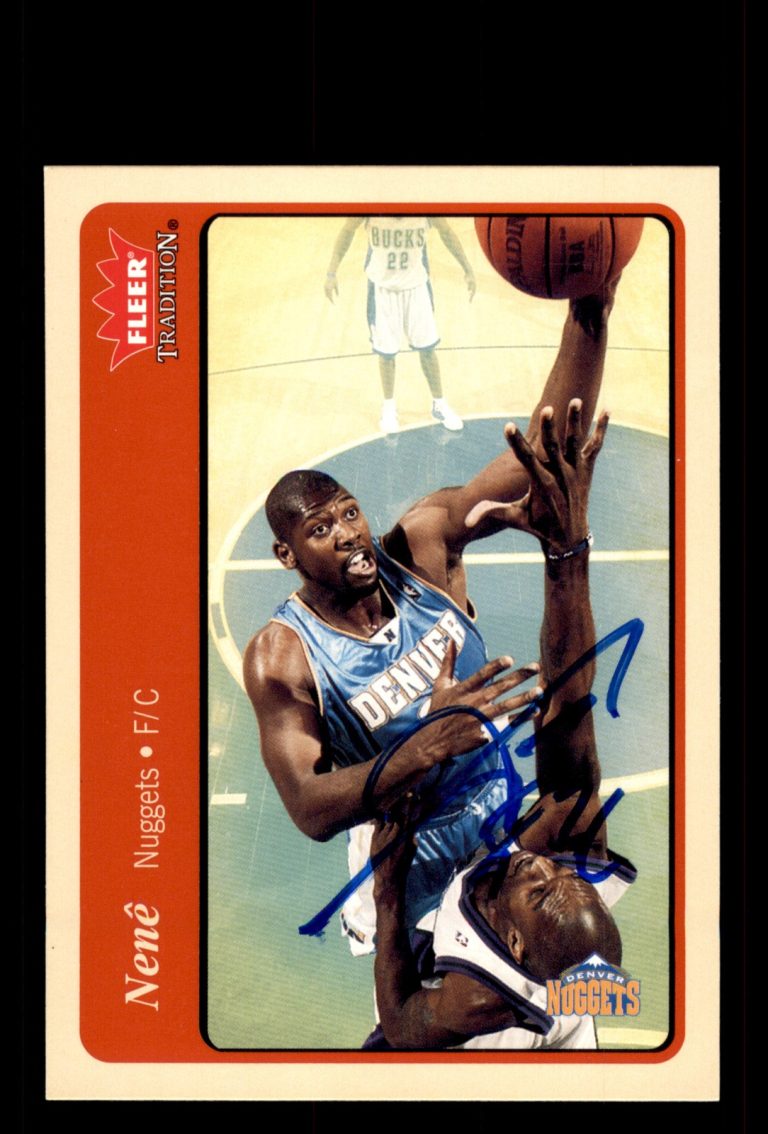 Signed Basketball Card Auto Nenê 2004-05 Fleer Tradition #24 Denver Nuggets