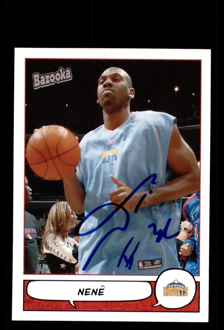 Signed Basketball Card Auto Nenê 2004-05 Bazooka #94 Denver Nuggets