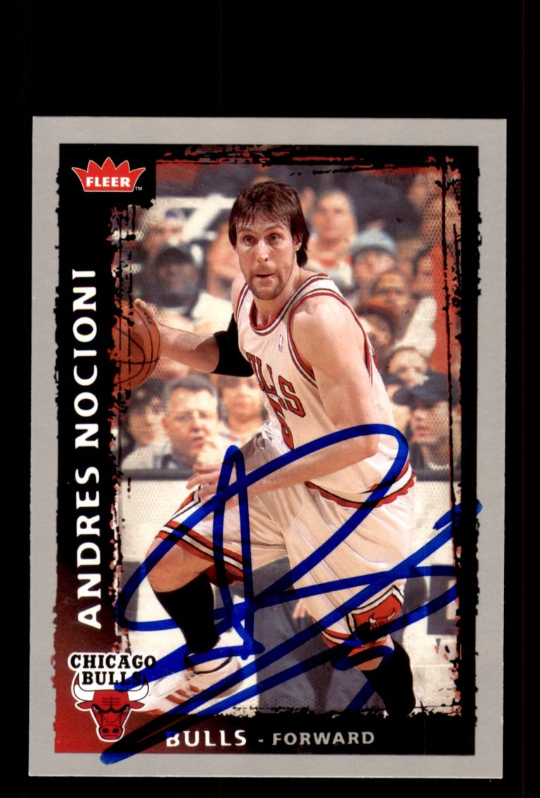 Signed Basketball Card Auto Andres Nocioni 2008-09 Fleer #73 Chicago Bulls