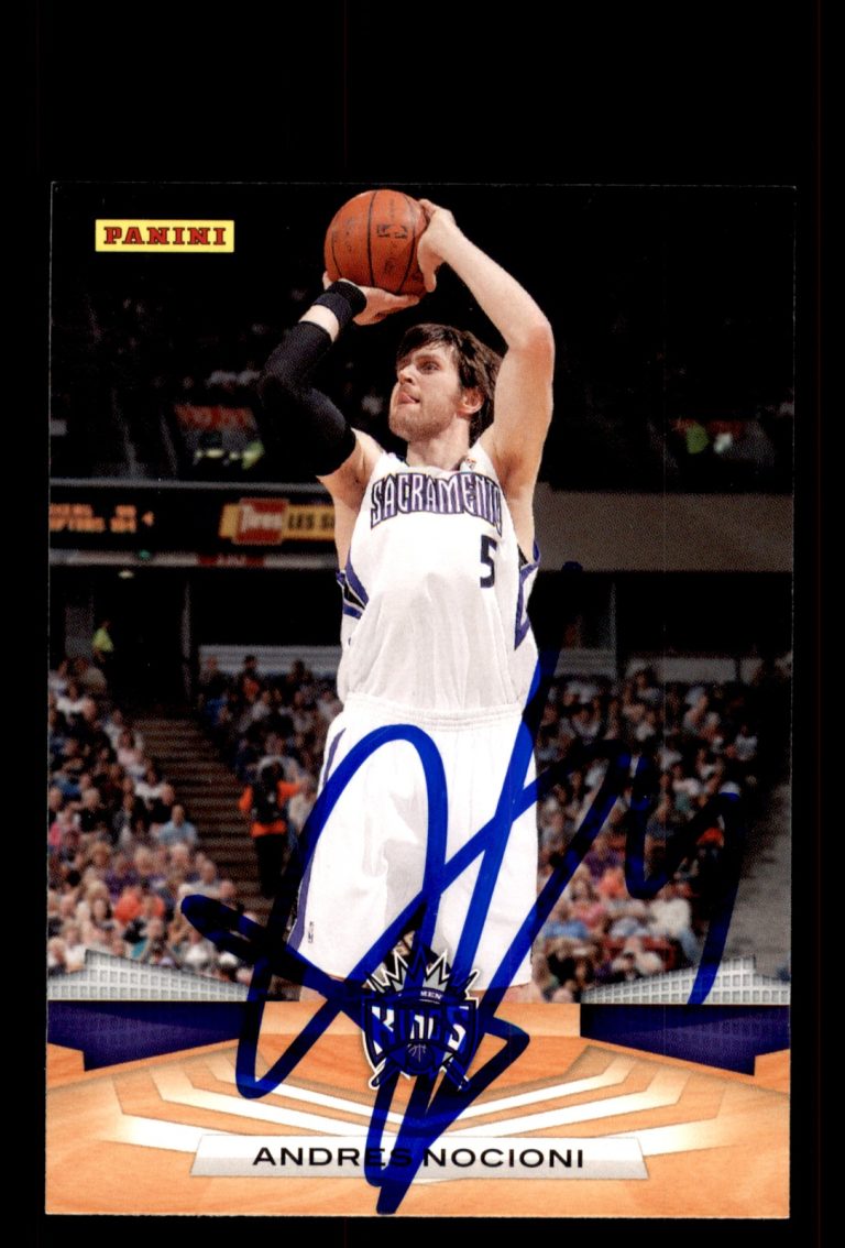 Signed Basketball Card Auto Andres Nocioni 2009-10 Panini #290 Sacramento Kings