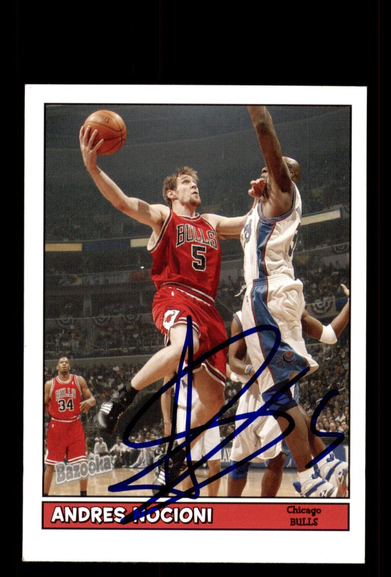 Signed Basketball Card Auto Andres Nocioni 2005-06 Bazooka #159 Chicago Bulls