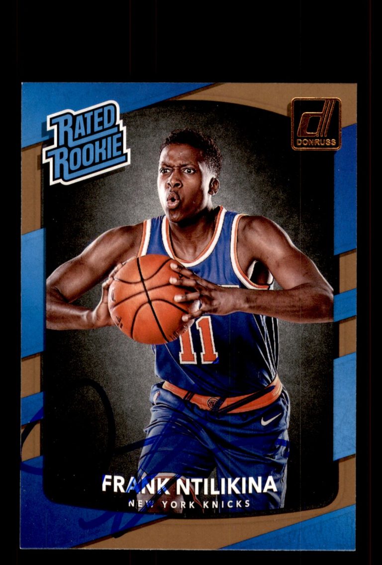 Signed Basketball Card Auto Frank Ntilikina 2017-18 Donruss #193 Knicks