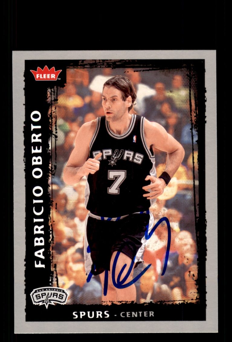 Signed Basketball Card Auto Fabricio Oberto 2008-09 Fleer #121 San Antonio Spurs