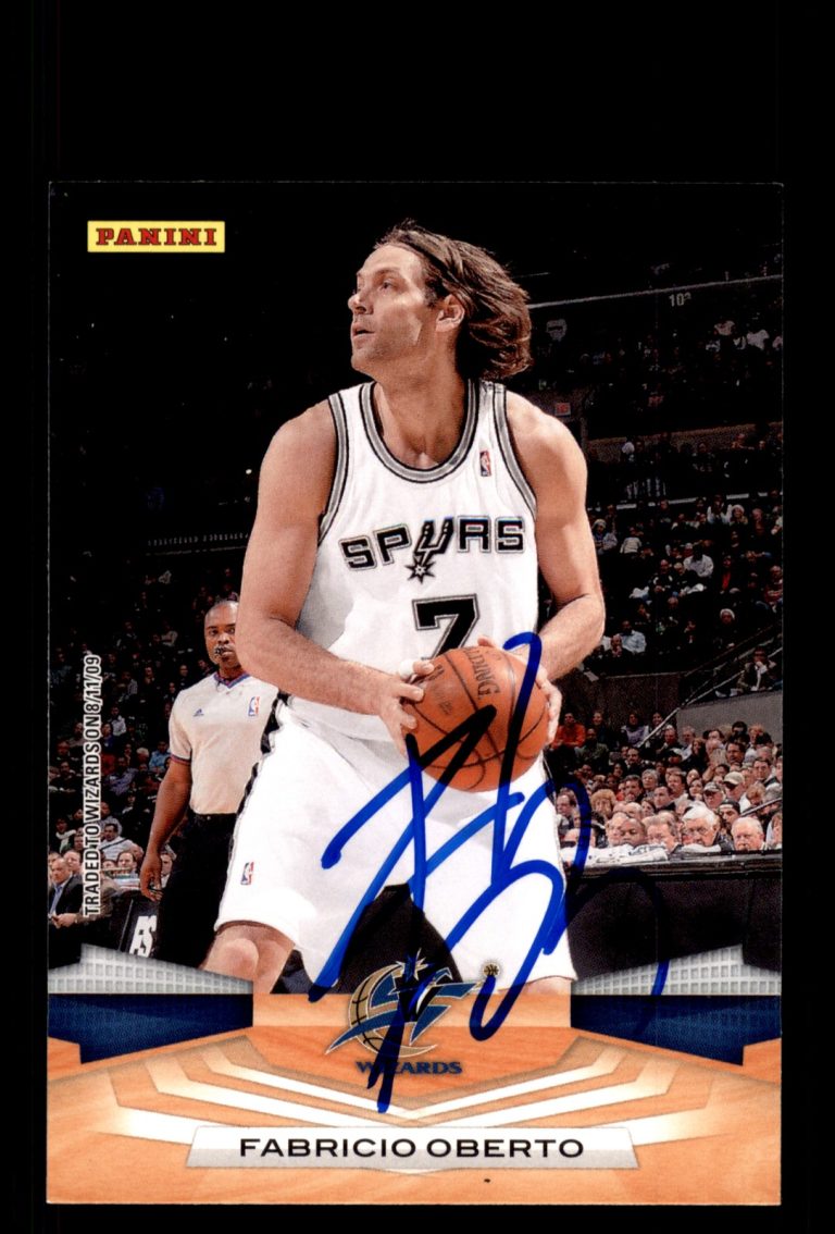 Signed Basketball Card Auto Fabricio Oberto 2009-10 Panini #74 Wizards