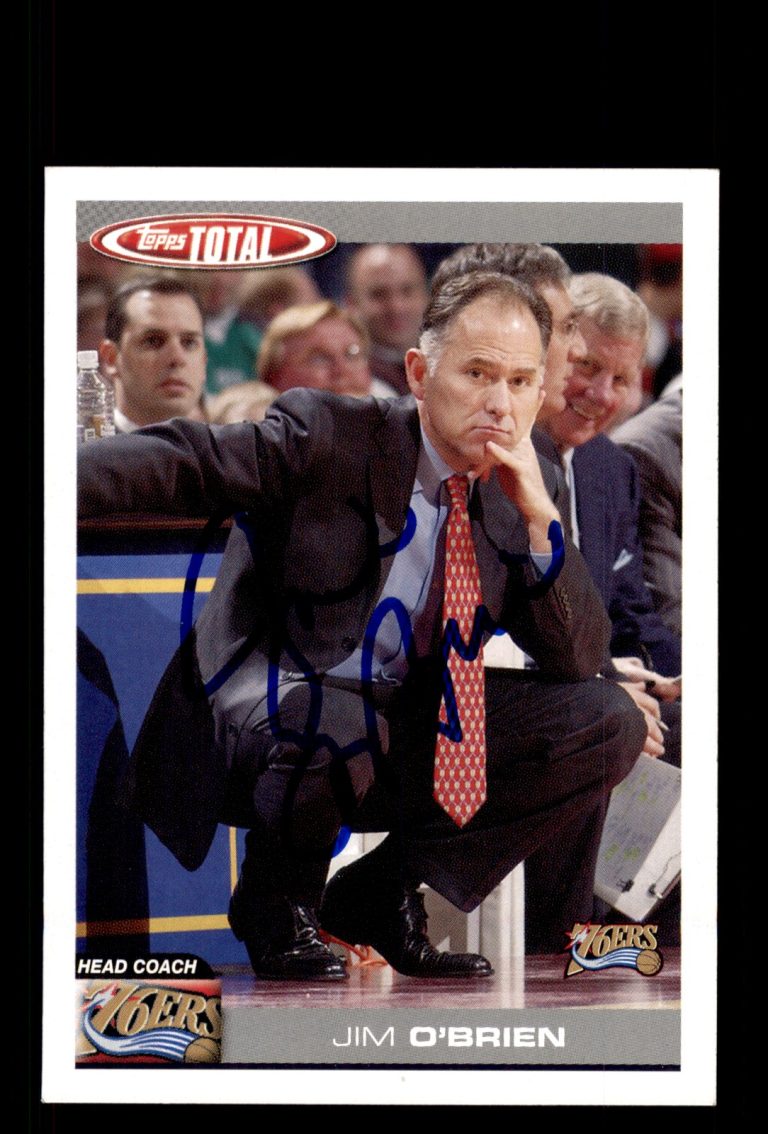 Signed Basketball Card Auto Jim O'Brien 2004-05 Topps Total #403 76ers