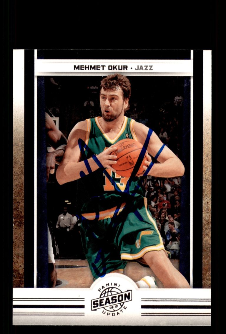 Signed Basketball Card Auto Mehmet Okur 2009-10 Panini Season Update #126 Jazz
