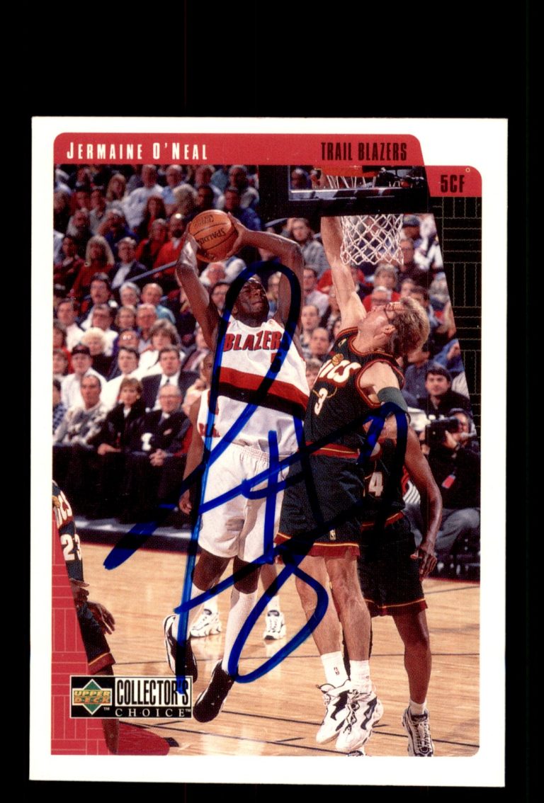 Signed Basketball Card Auto Jermaine O'Neal 1997-98 Collector's Choice #118