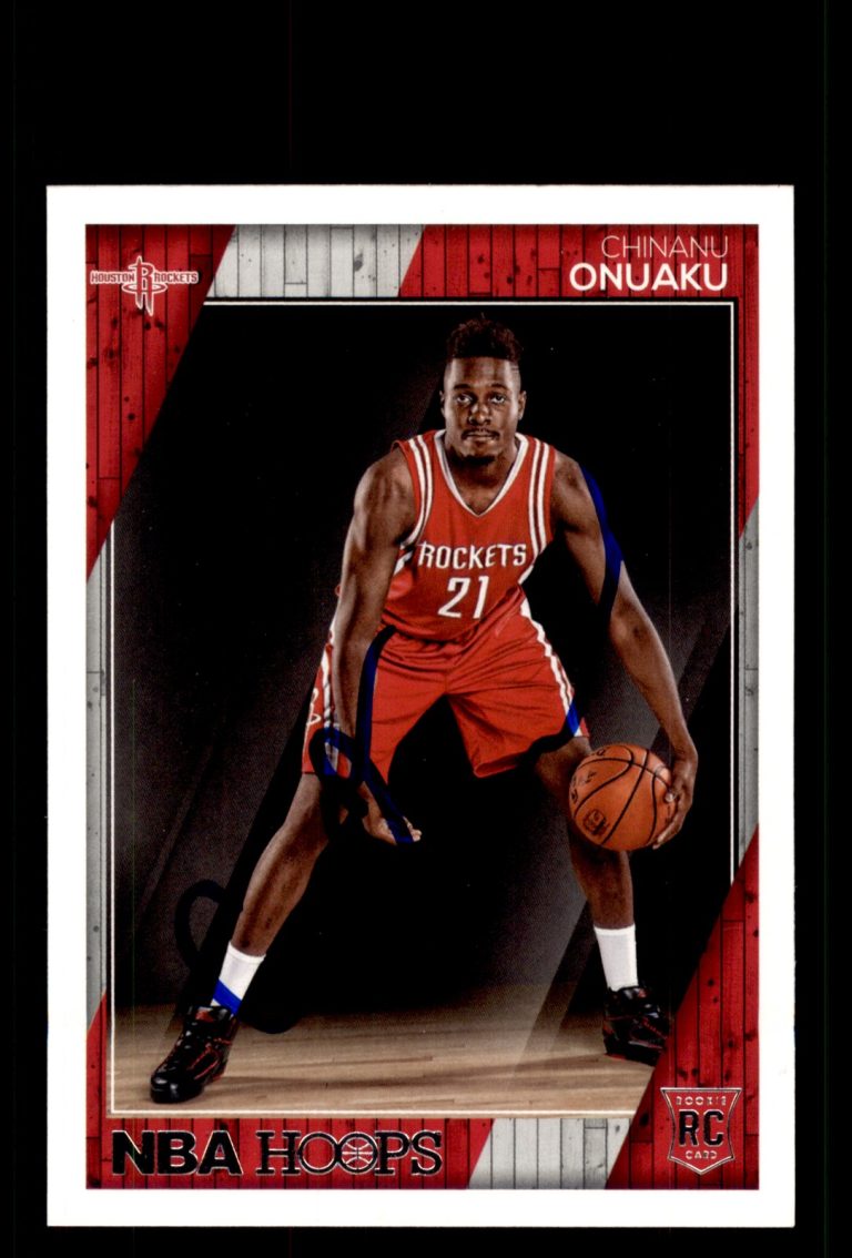 Signed Basketball Card Auto Chinanu Onuaku 2016-17 Hoops #292 Houston Rockets