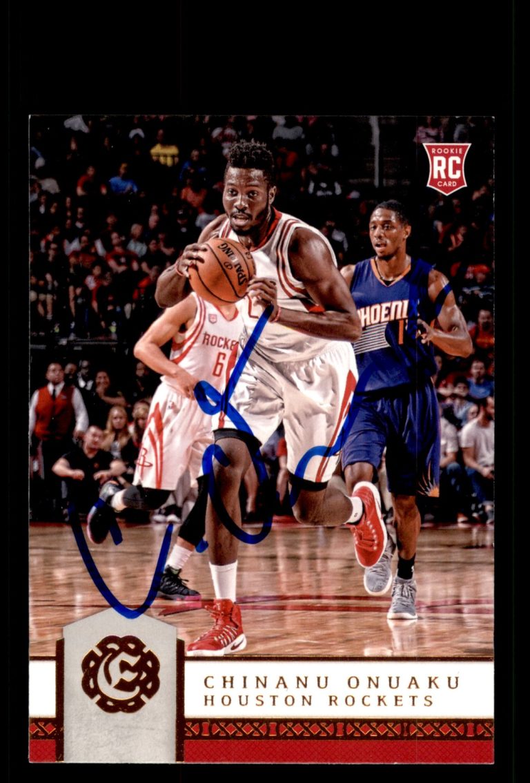 Signed Basketball Card Auto Chinanu Onuaku 2016-17 Panini Excalibur #63 Rockets