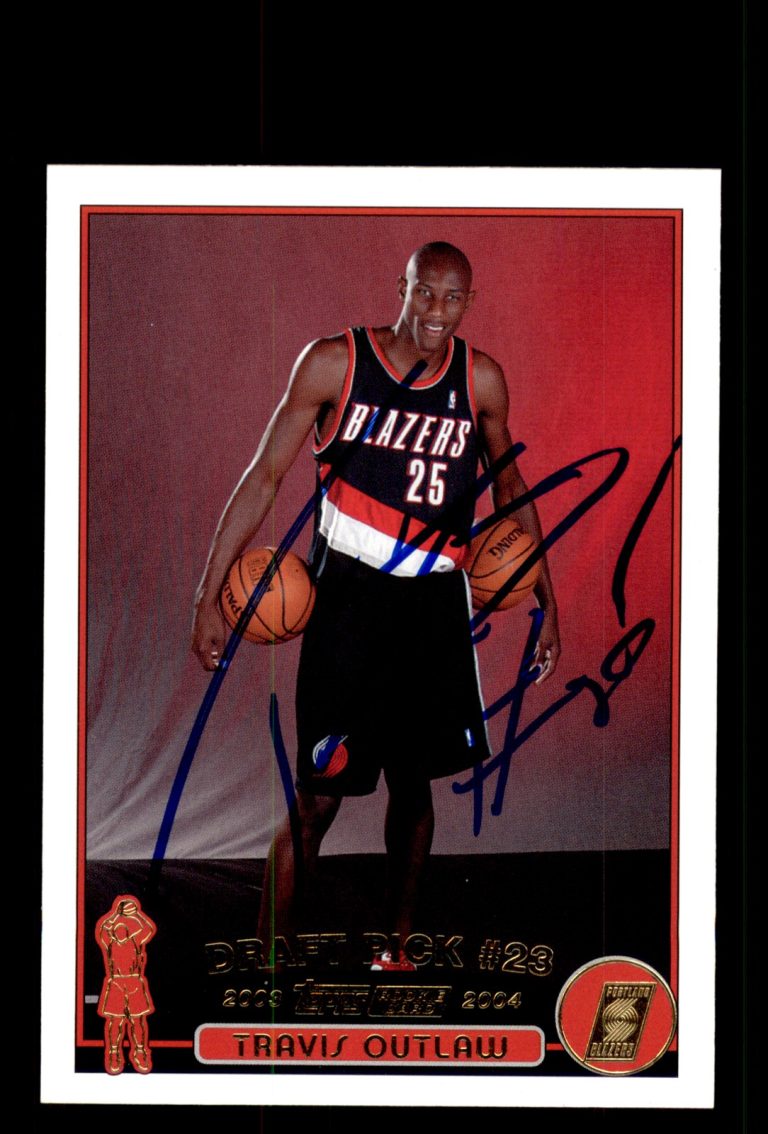 Signed Basketball Card Auto Travis Outlaw 2003-04 Topps #243 Factory Set