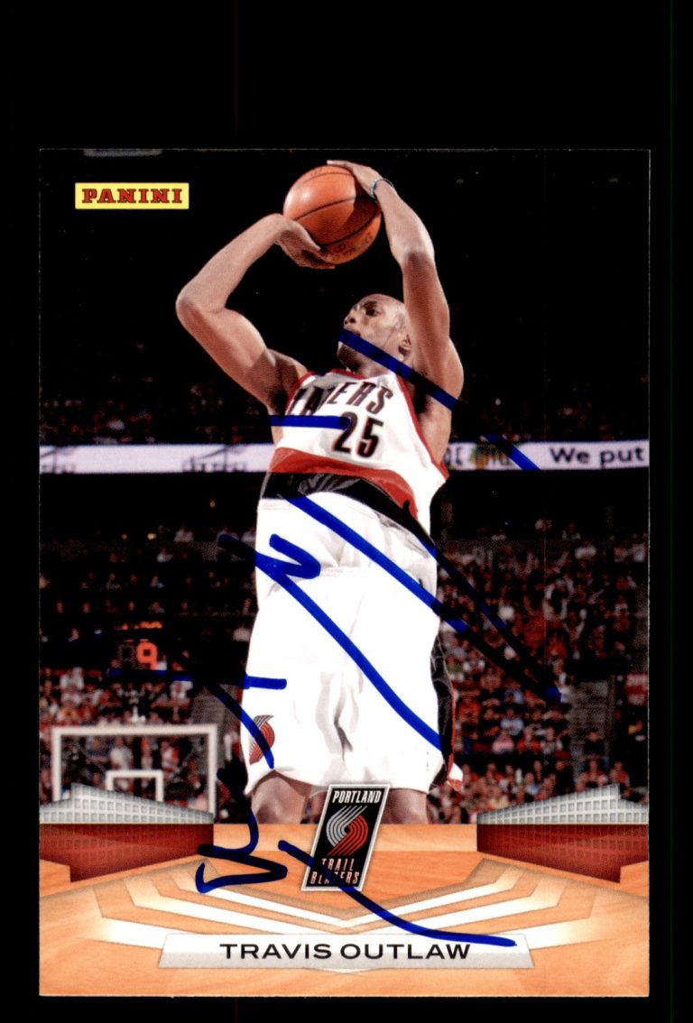 Signed Basketball Card Auto Travis Outlaw 2009-10 Panini #226 Trail Blazers