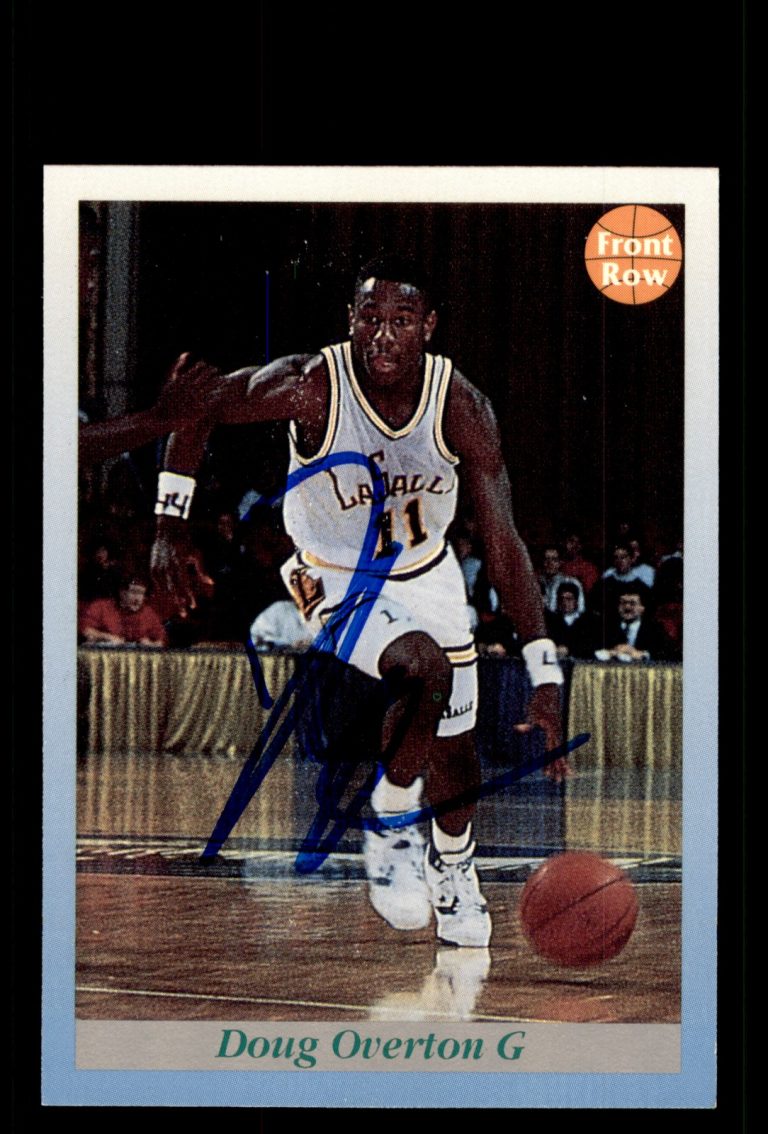 Signed Basketball Card Auto Doug Overton 1991-92 Front Row Premier #67 La Salle