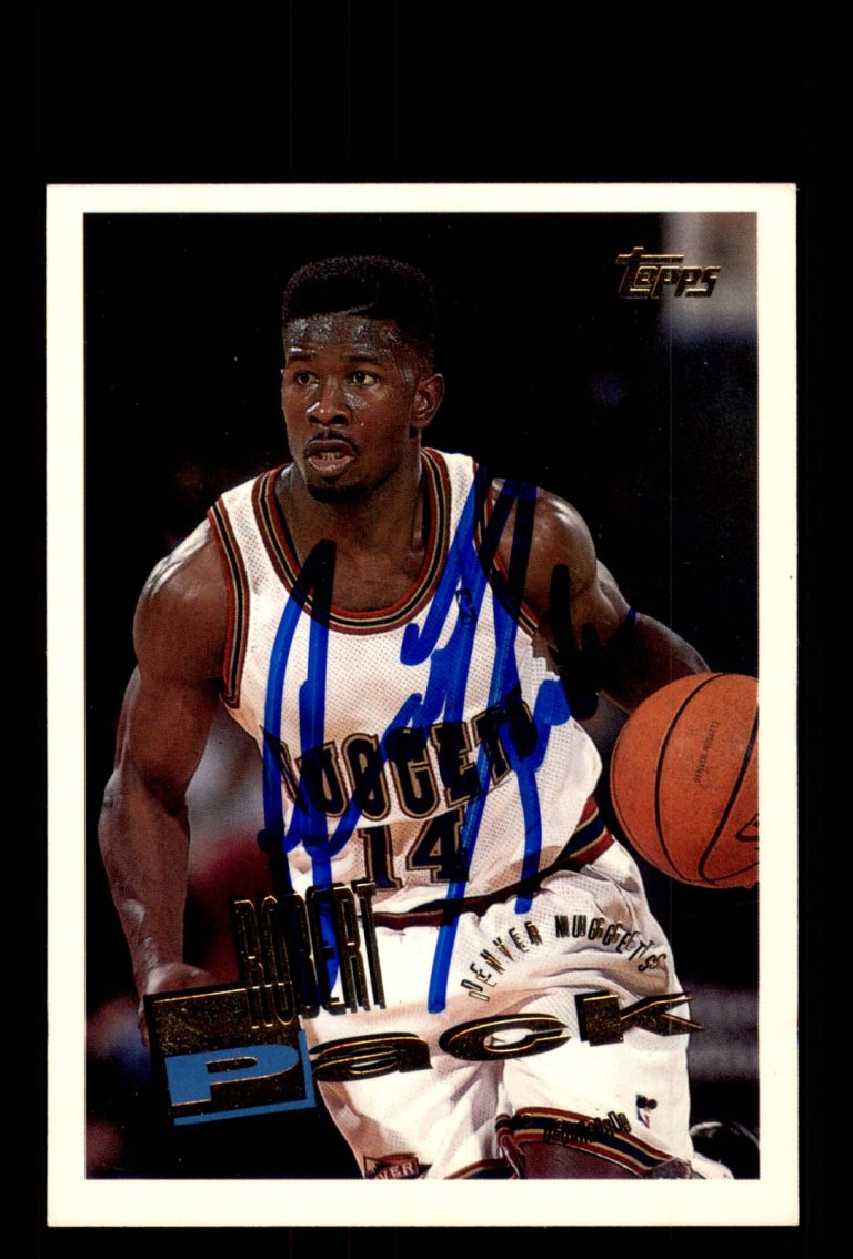 Signed Basketball Card Auto Robert Pack 1995-96 Topps #107 Denver Nuggets