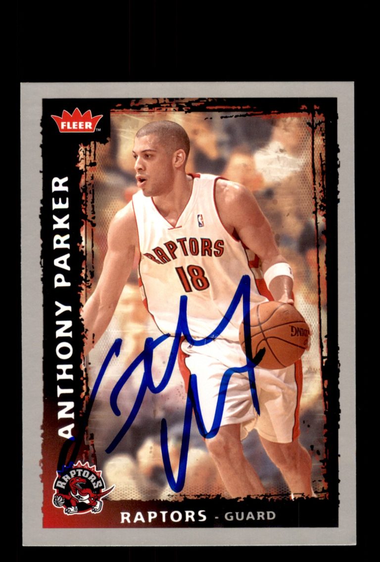 Signed Basketball Card Auto Anthony Parker 2008-09 Fleer #40 Toronto Raptors
